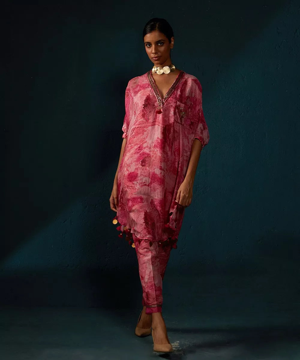 Pink Chiffon Cord Set