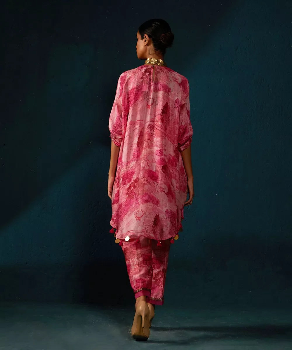 Pink Chiffon Cord Set