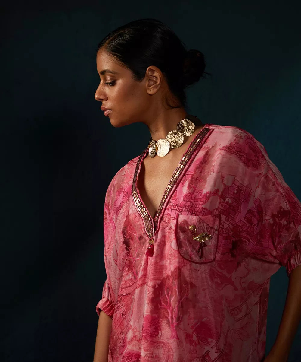 Pink Chiffon Cord Set