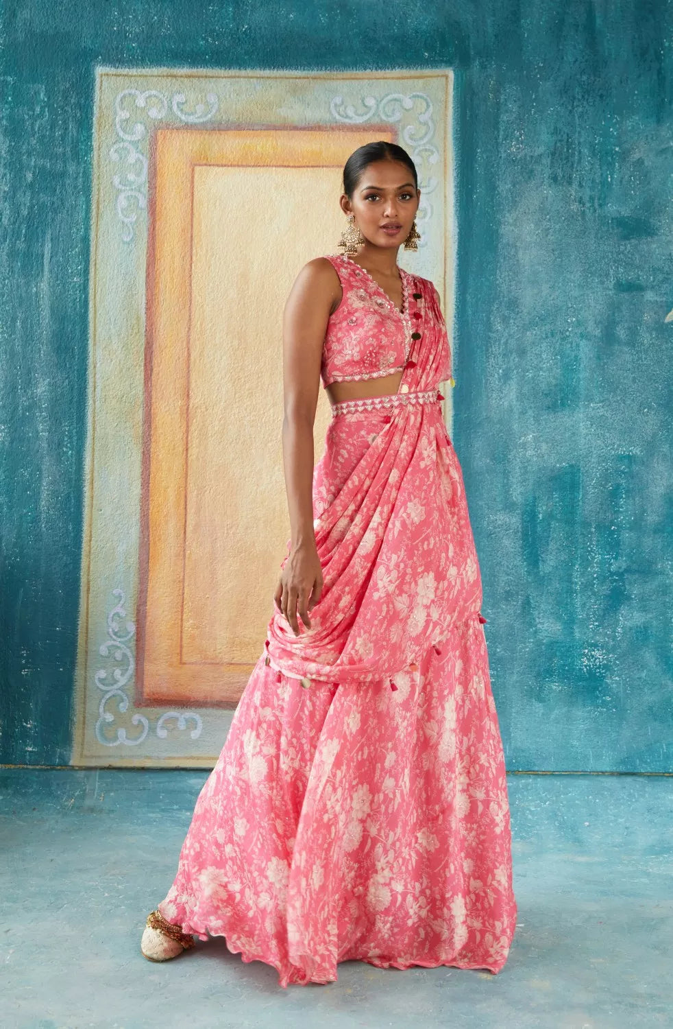 Pink Saree