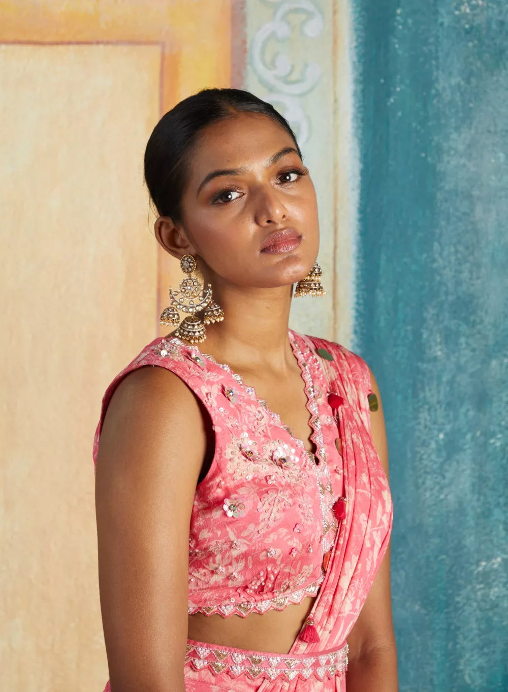 Pink Saree
