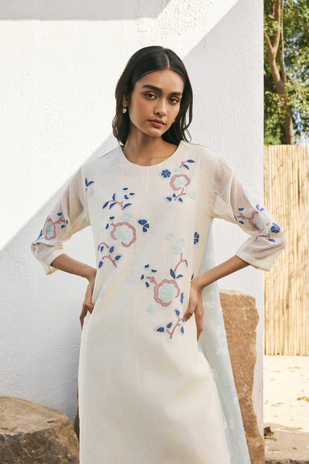 Pearl Applique floral Co-ord set