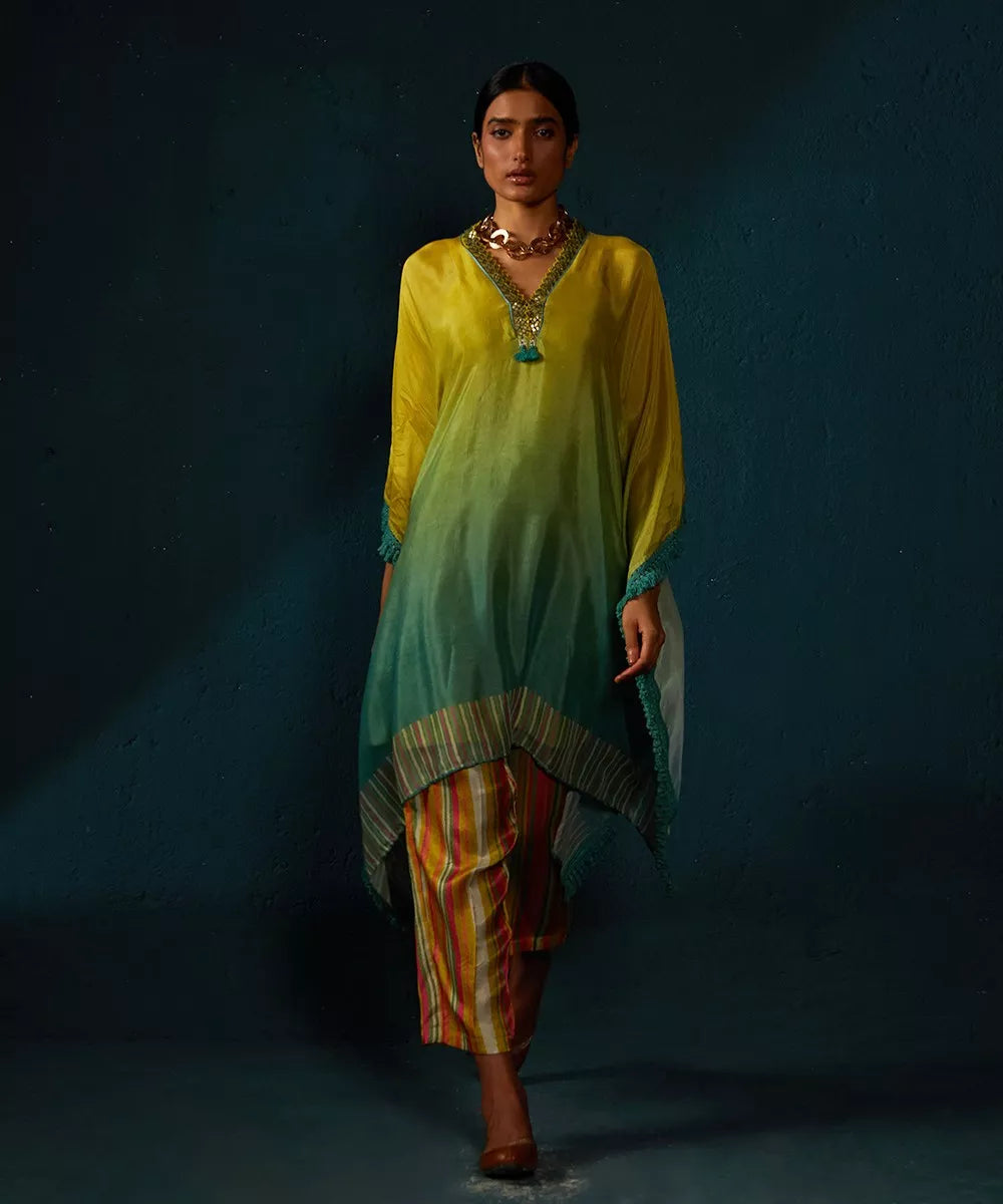 Yellow Chiffon Cord Set