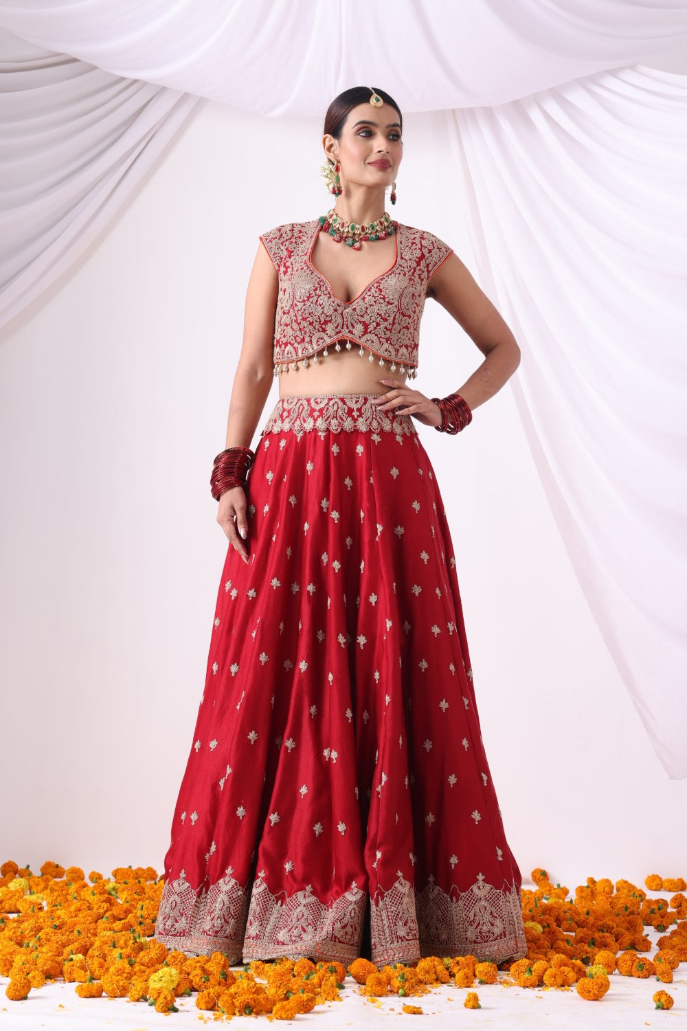 Maroon Lehenga Set