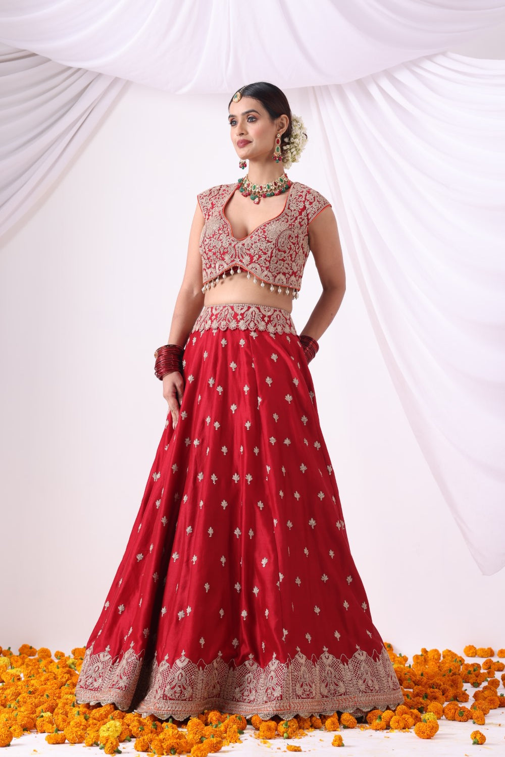 Maroon Lehenga Set