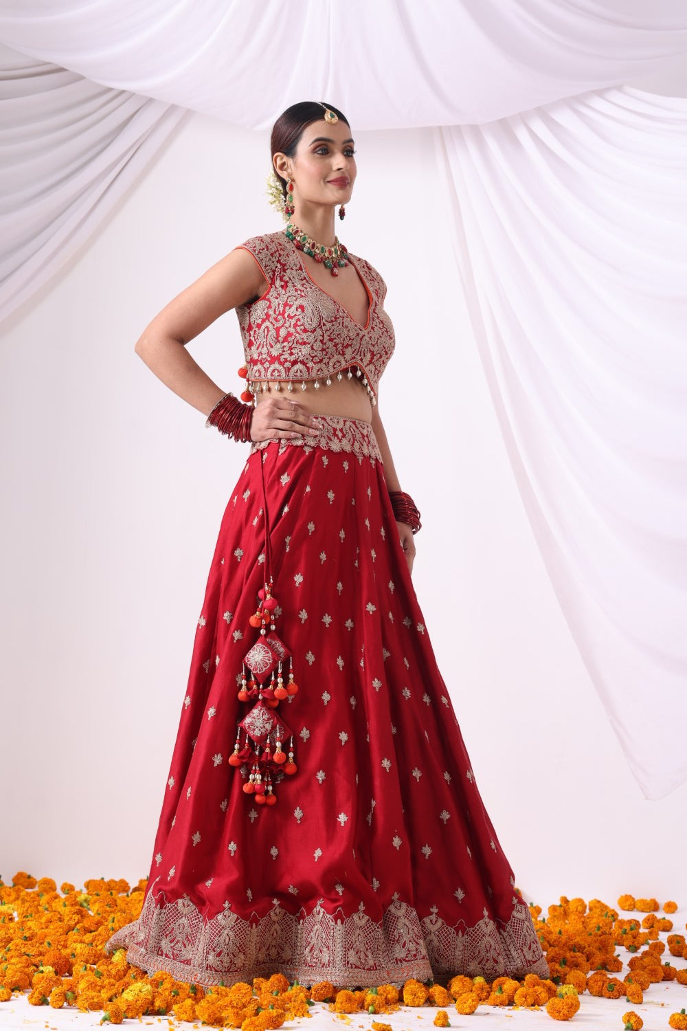 Maroon Lehenga Set