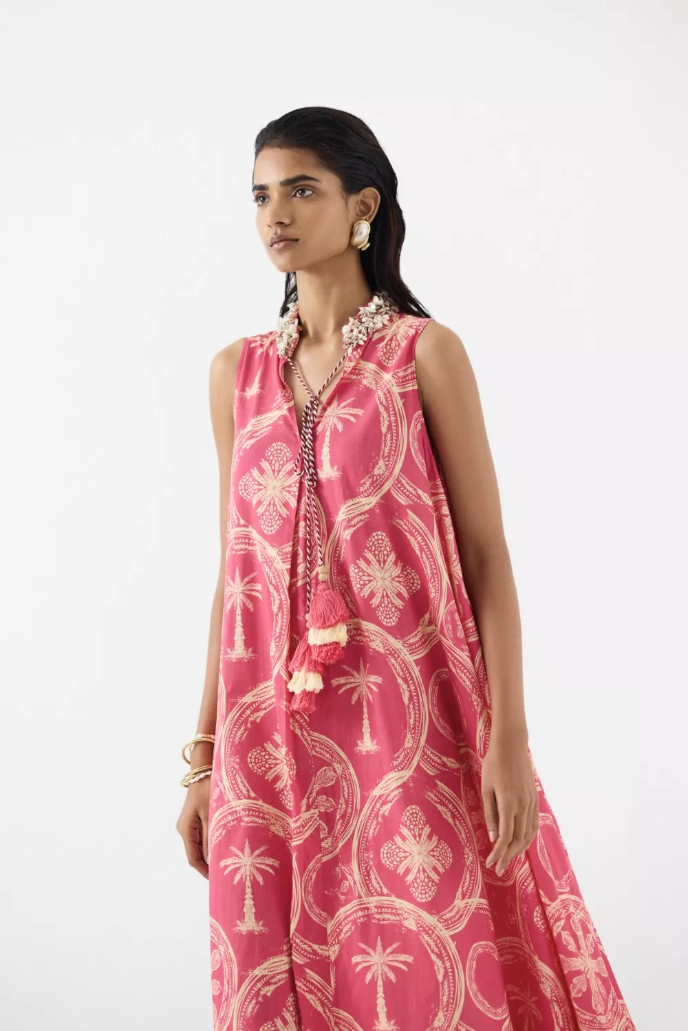 Areca Palm A-Line Dress