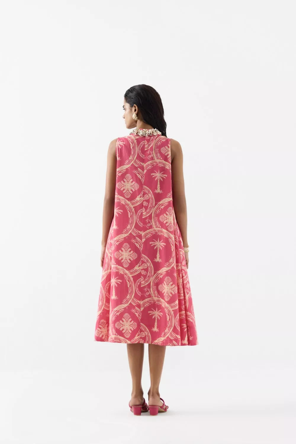 Areca Palm A-Line Dress