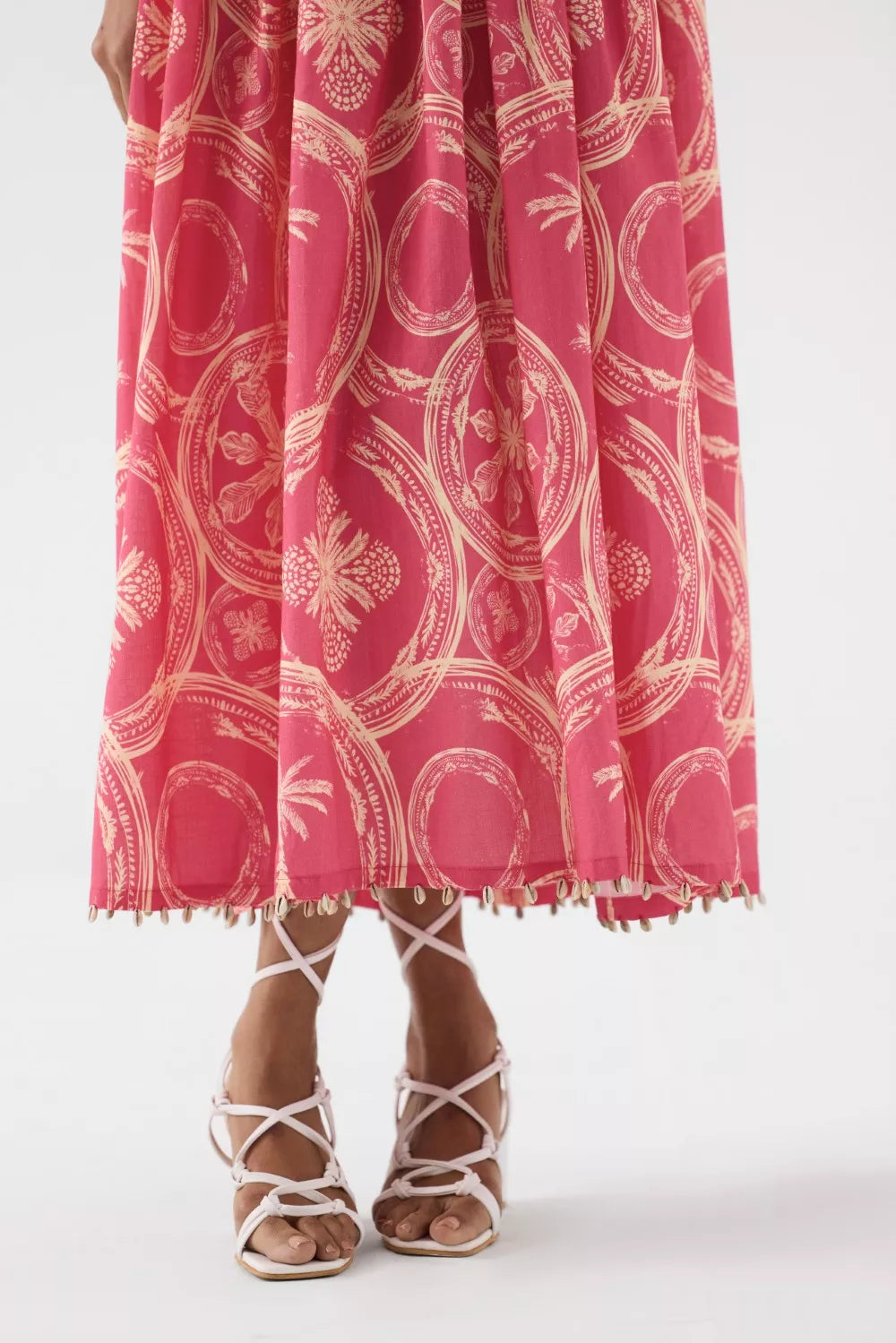 Areca Palm Ruching Dress
