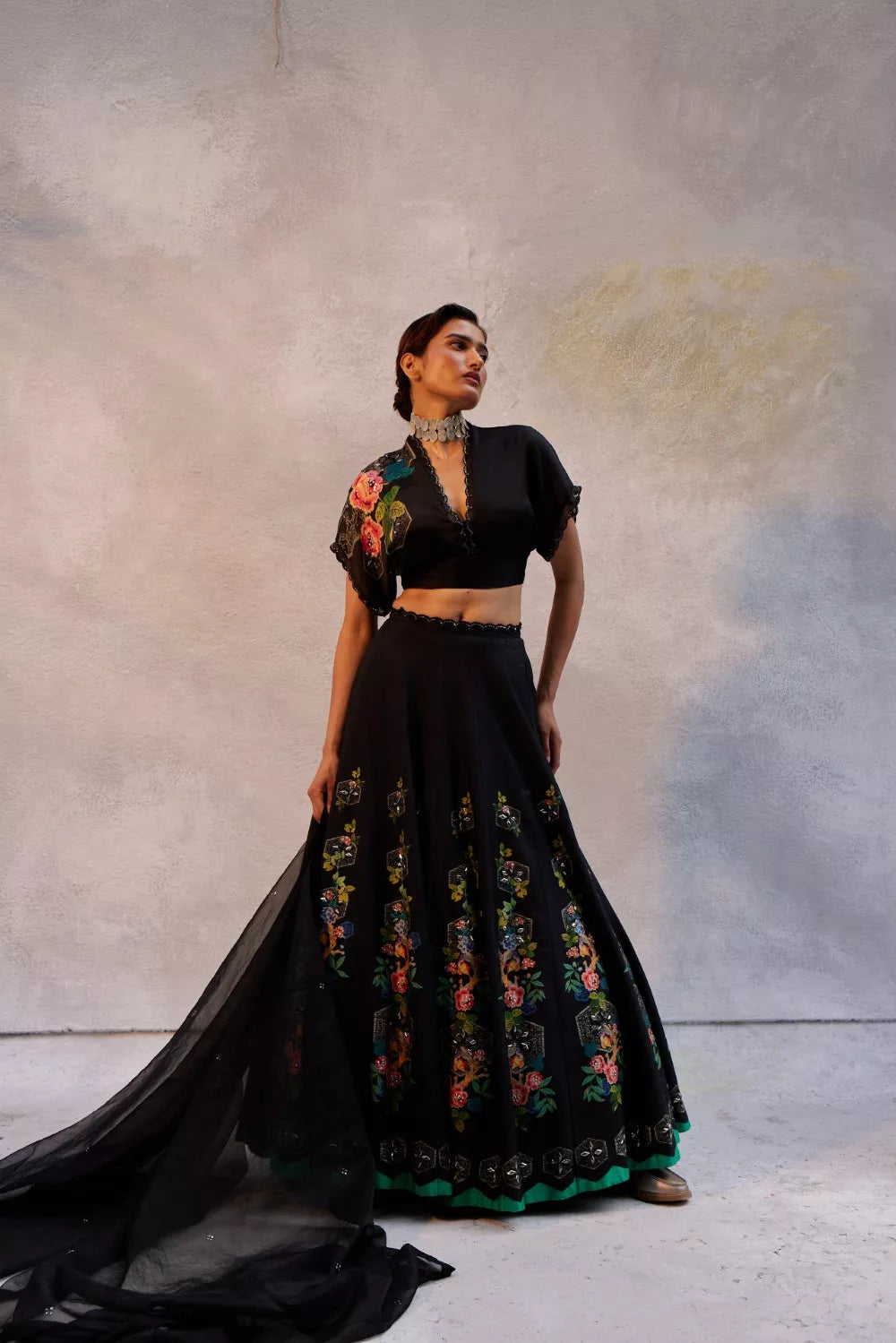 Black lehenga Set