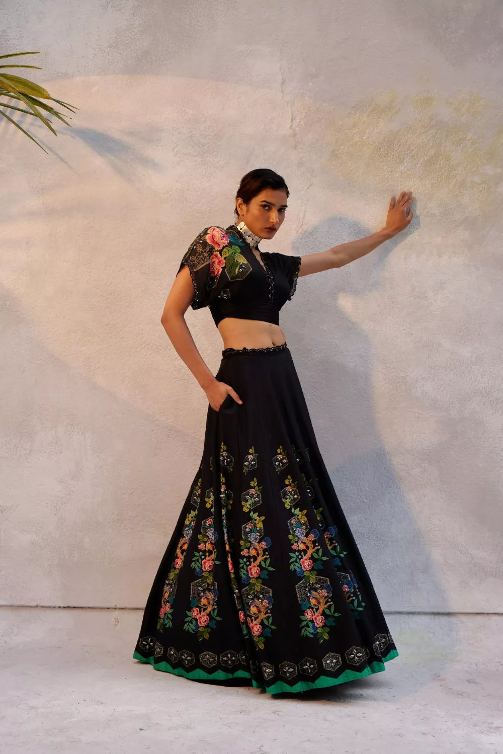 Black lehenga Set