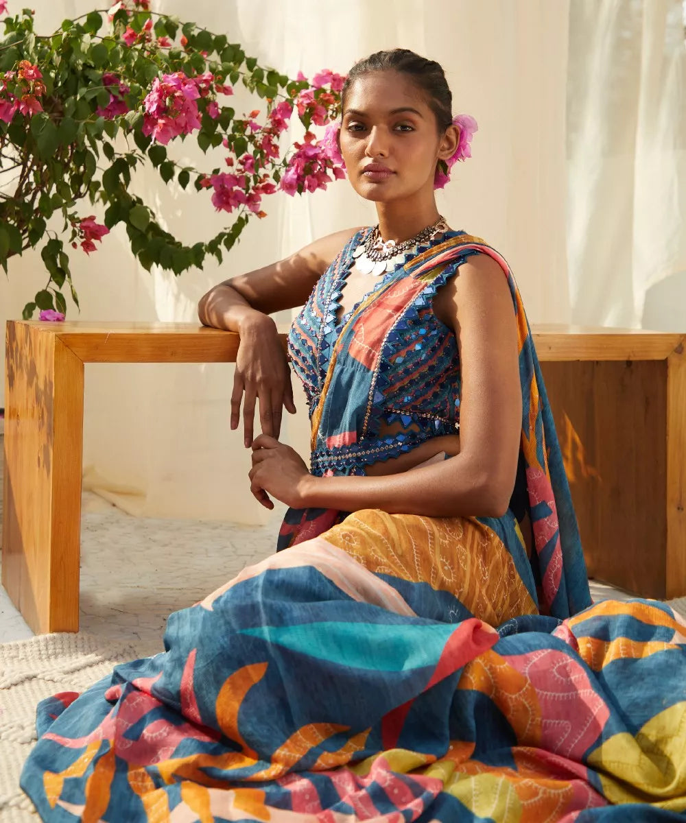 Blue Saree