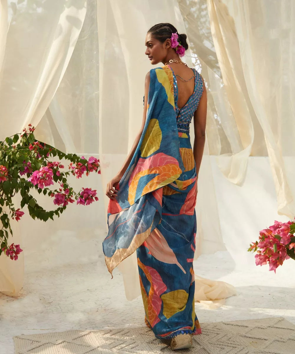 Blue Saree