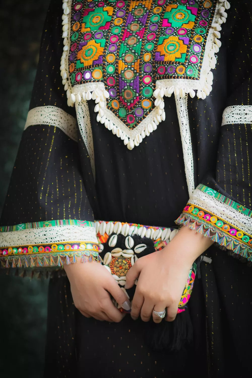 jashna black suit set