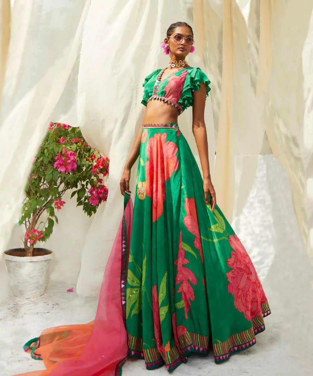 Green Lehenga