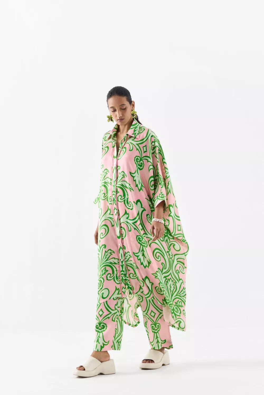La Paz Front Button Kimono Kurta And Pants