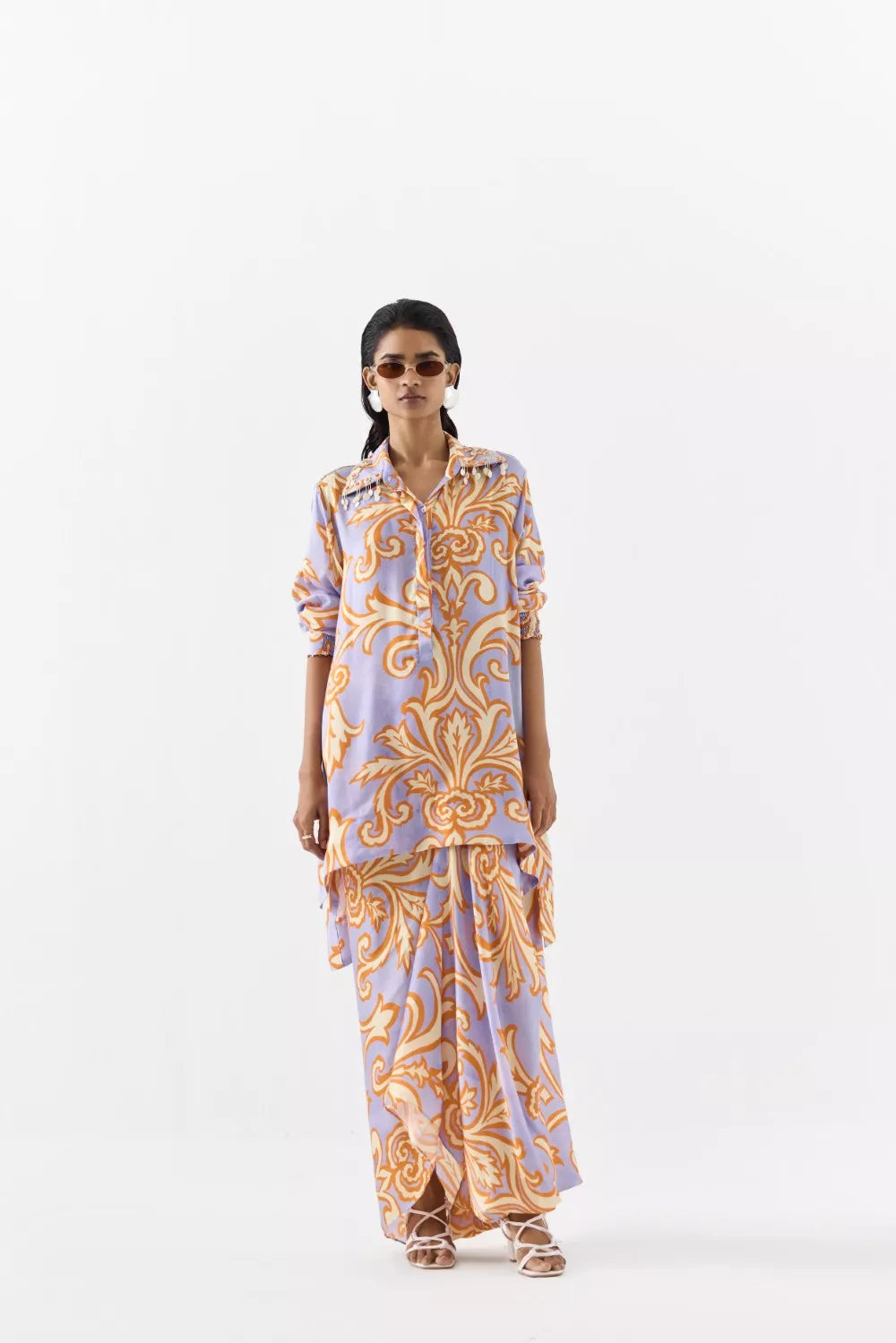 Mojito Asymmetric Shirt And Skirt