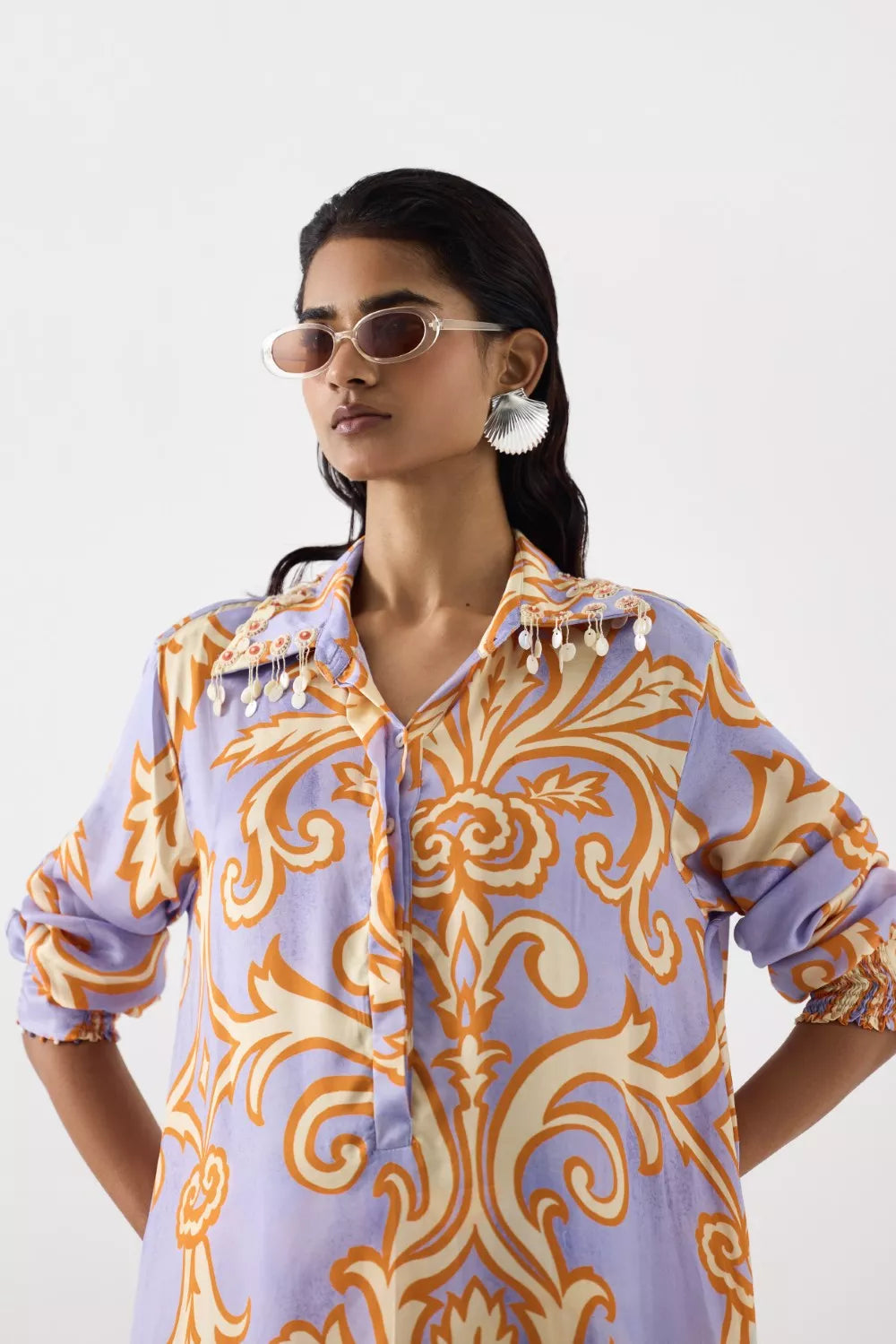 Mojito Asymmetric Shirt And Skirt