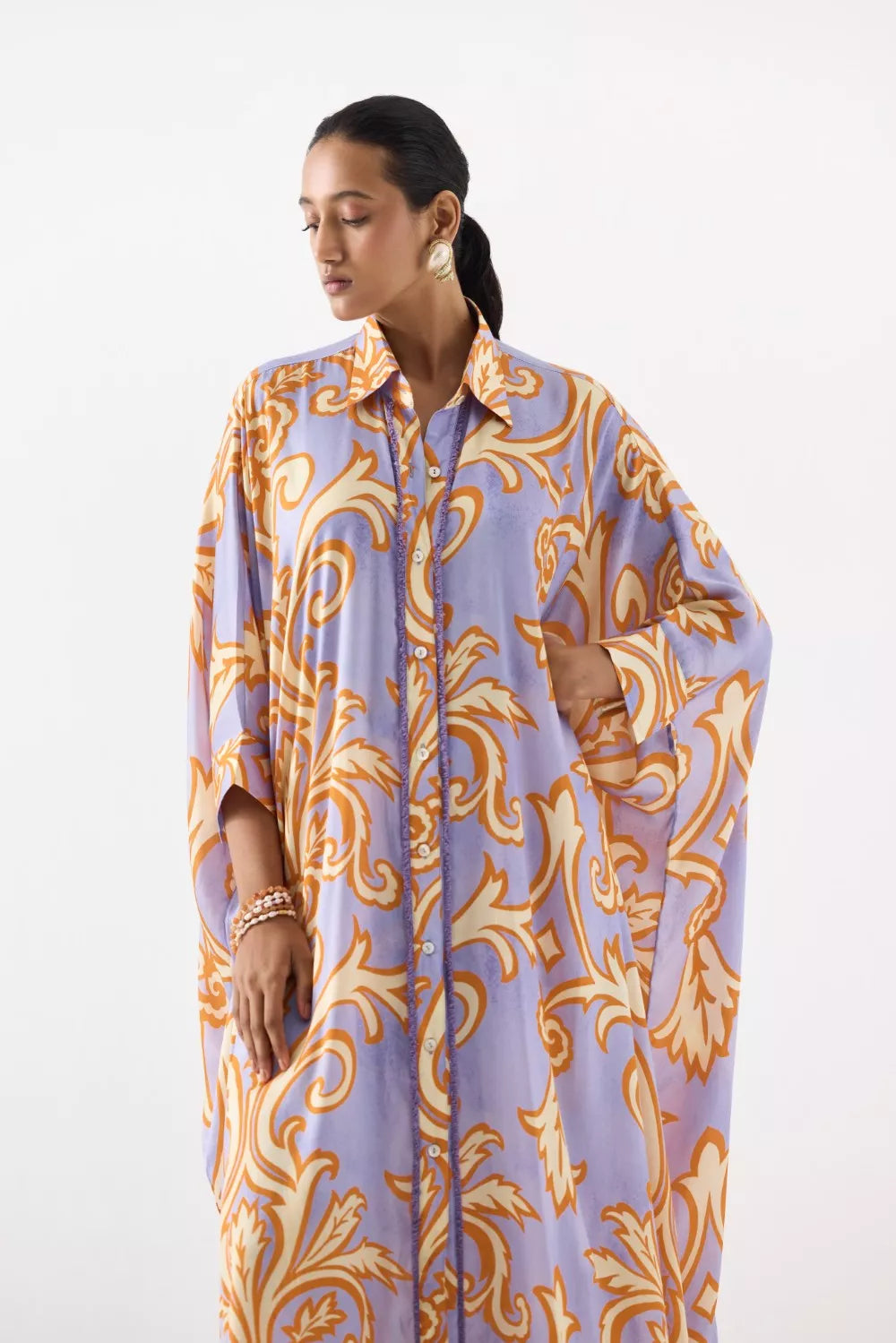 Mojito Front Button Kimono Kurta And Pants