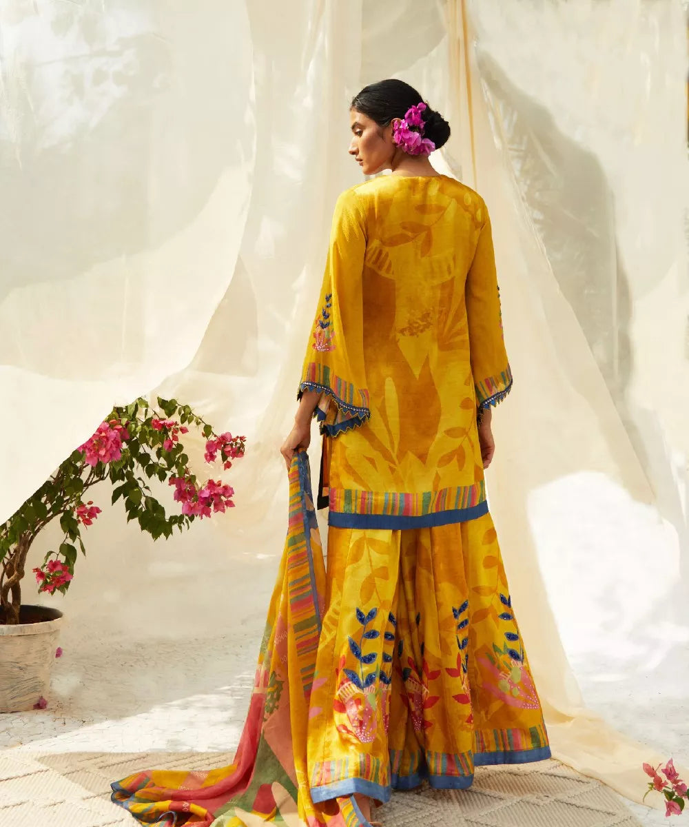 Mustard Sharara set