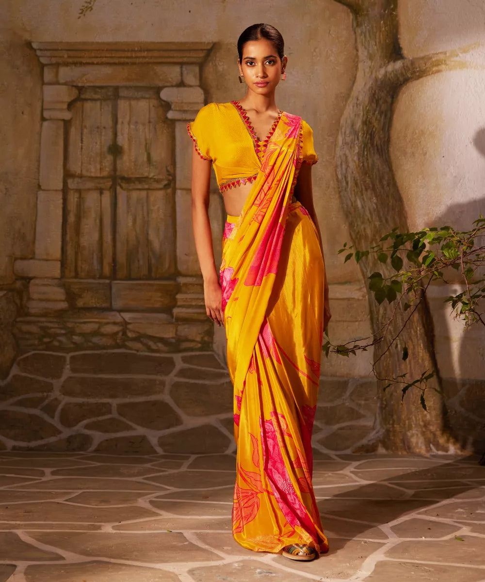 Mustard Saree
