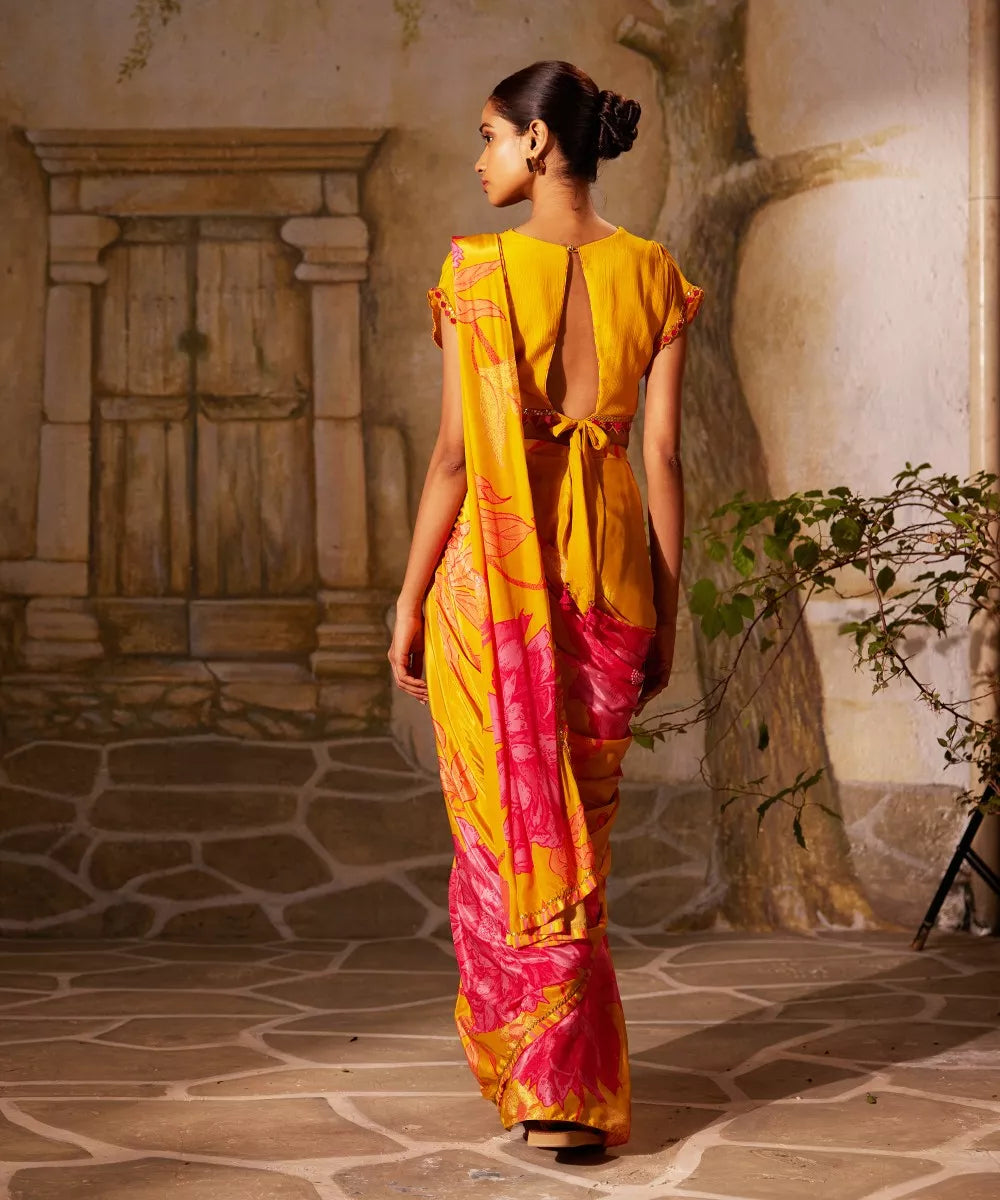 Mustard Saree
