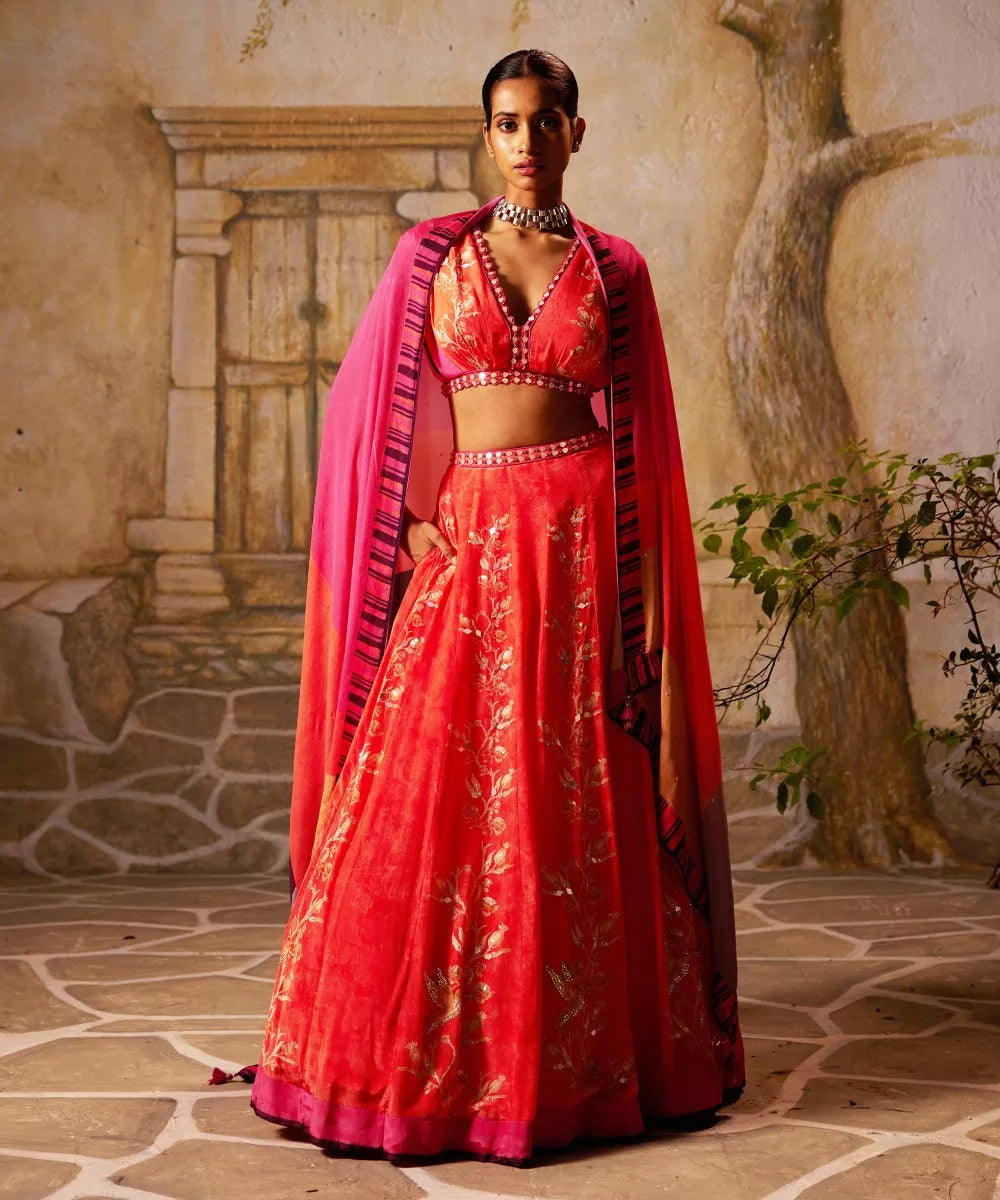 Peach lehenga Set