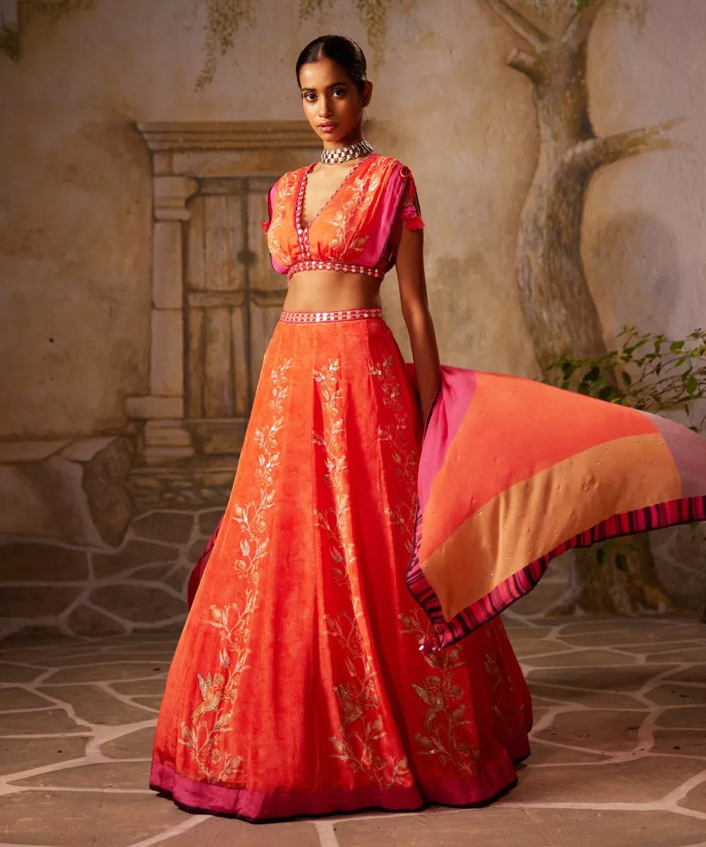 Peach lehenga Set