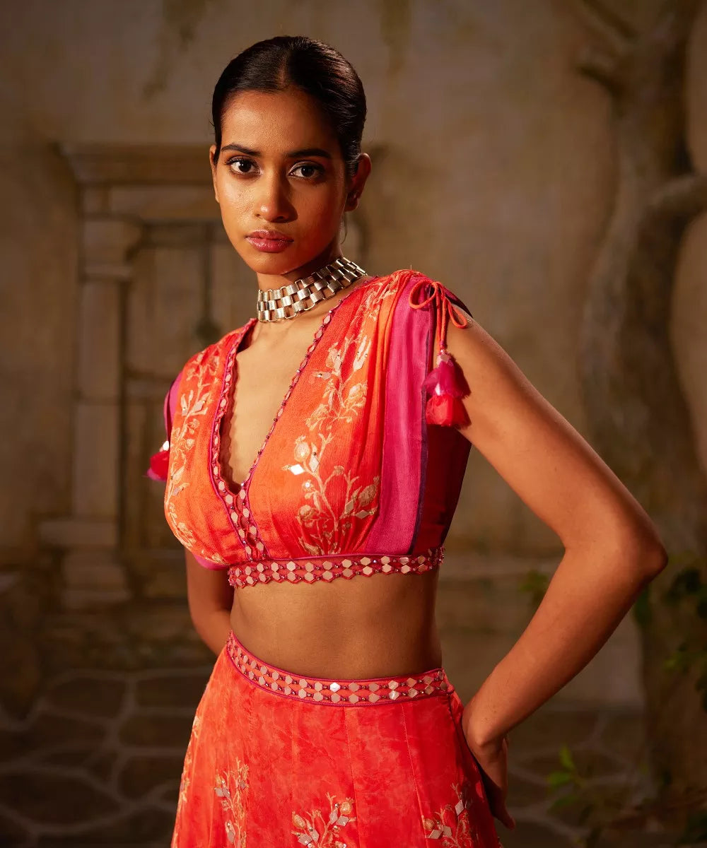 Peach lehenga Set