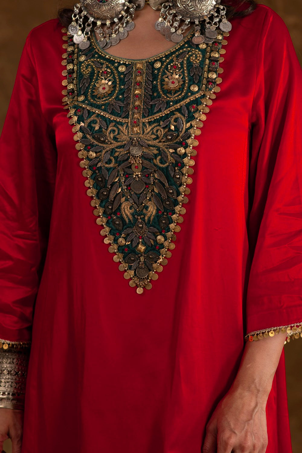Roohi Red and Teal Green 3 pc set