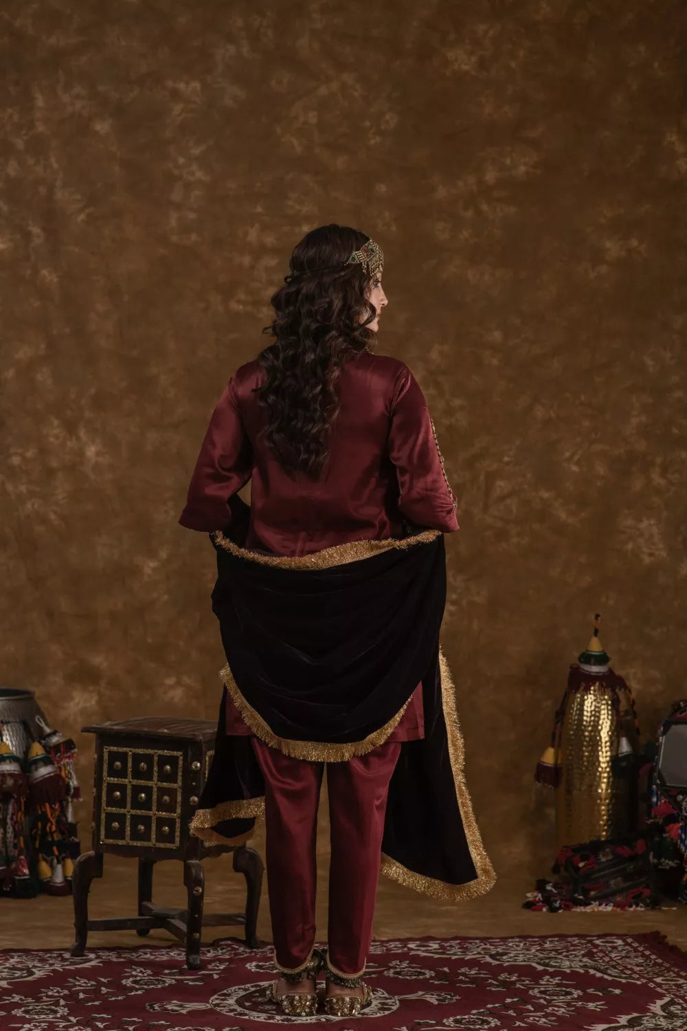 Rubina Maroon and Wine 3pc set