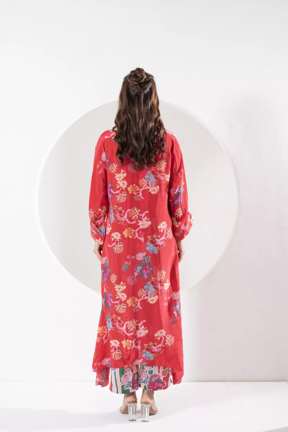 Rukmini Red kaftan set
