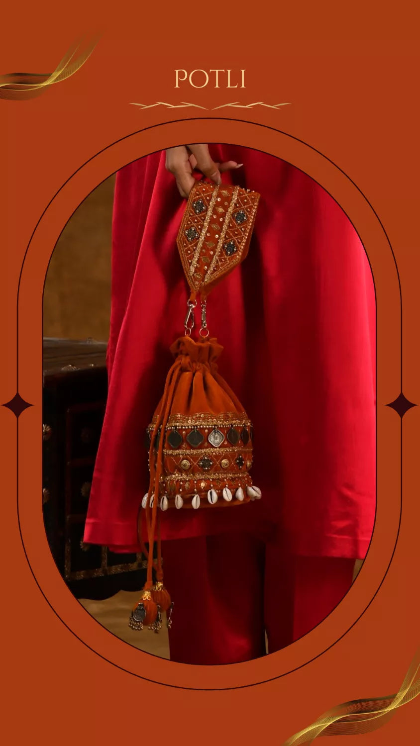 Rusty Orange Potli