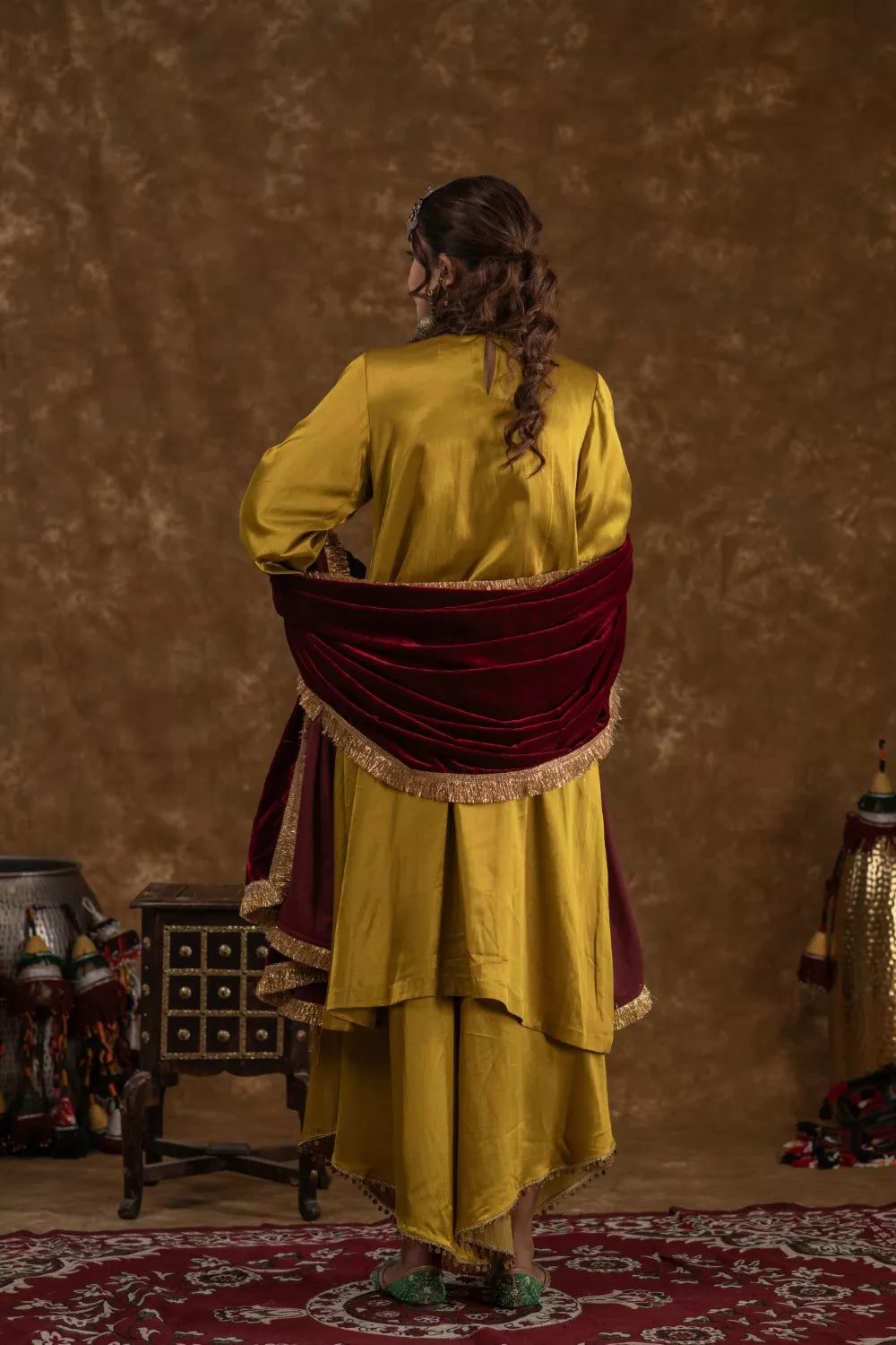 Shaira Mustard and Maroon 3 pc set