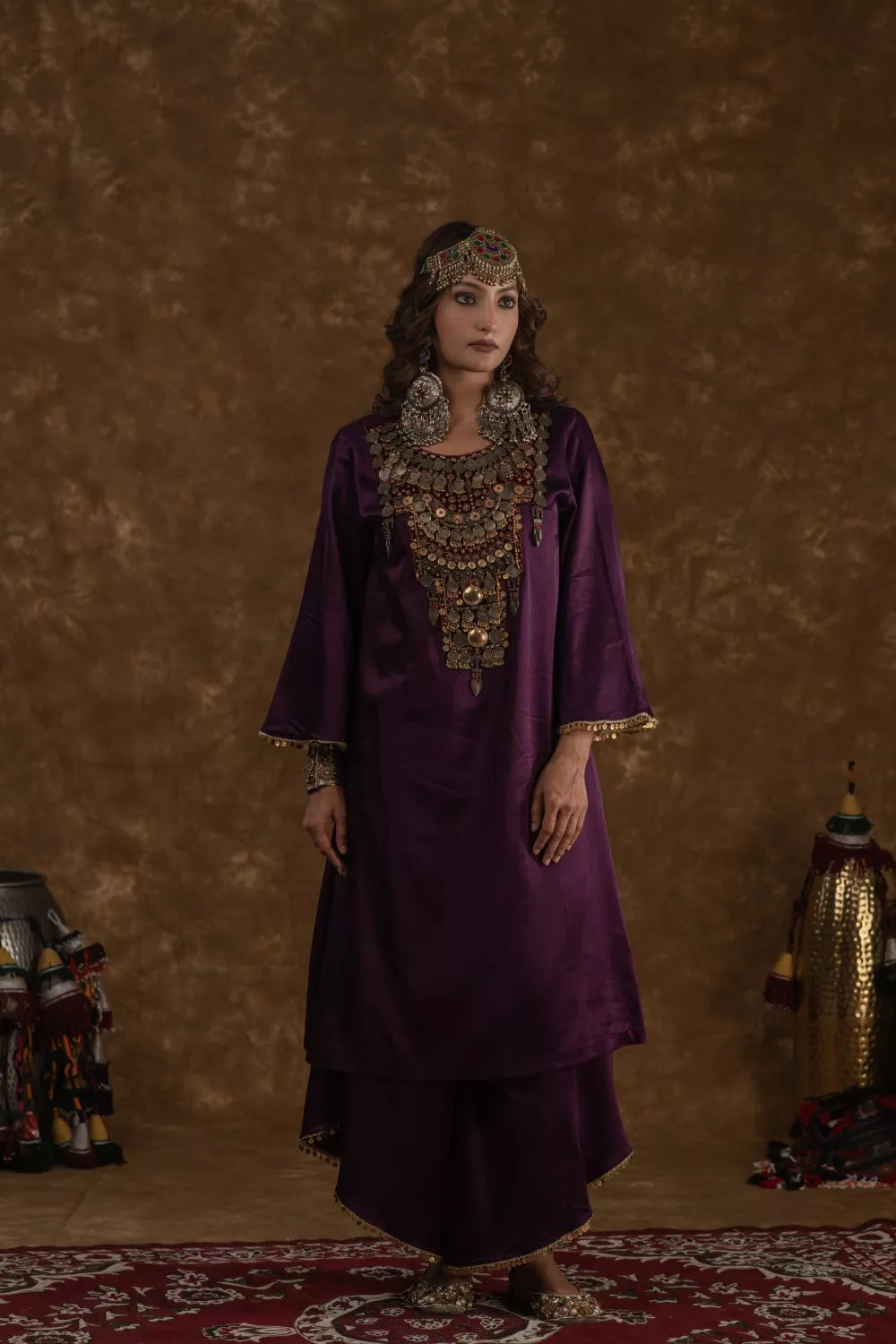 Shaira Purple and Maroon 3 pc set