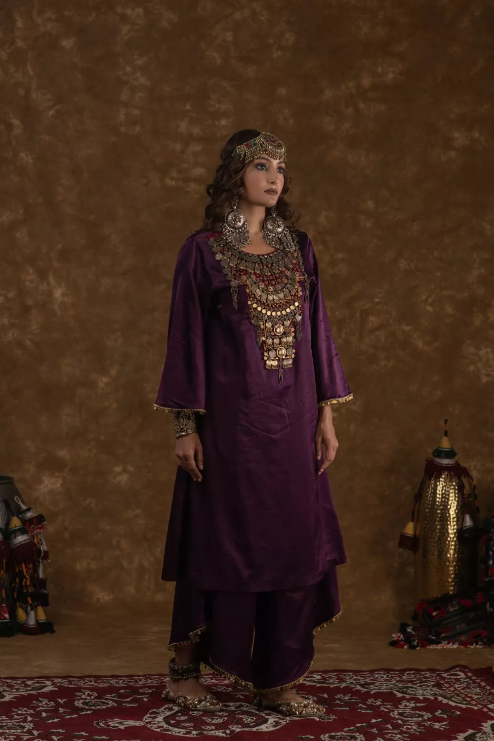 Shaira Purple and Maroon 3 pc set