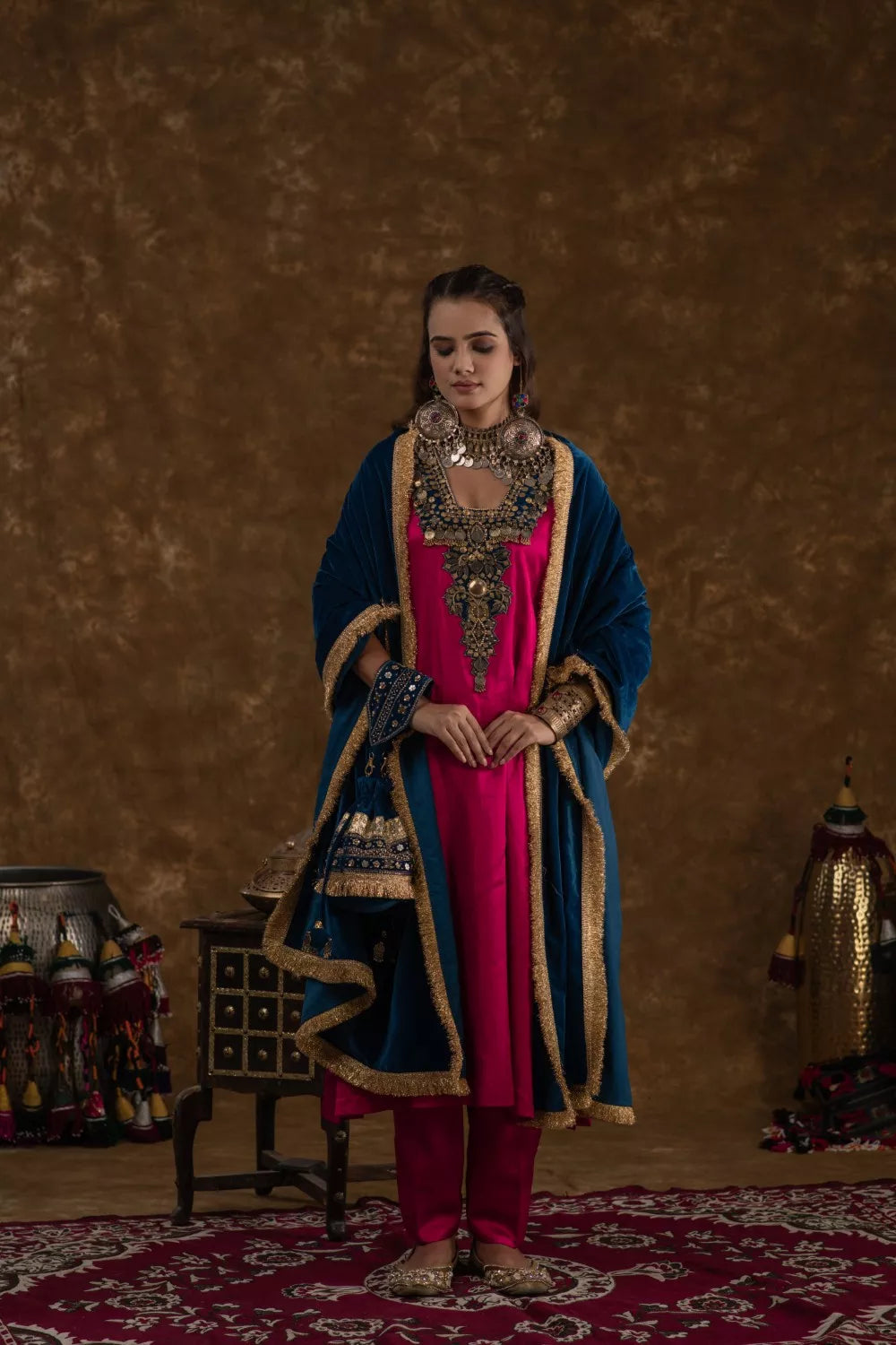 Teal Blue Potli