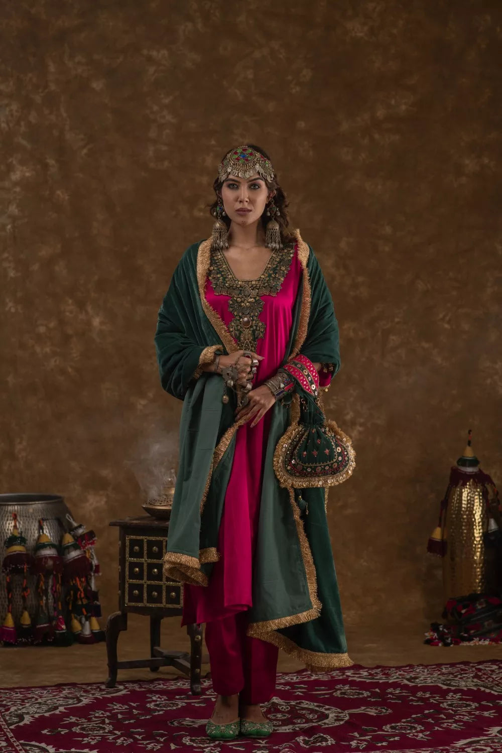 Teal Green Potli