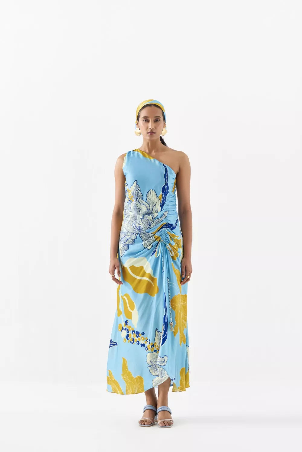 White Rose One Shoulder Dress