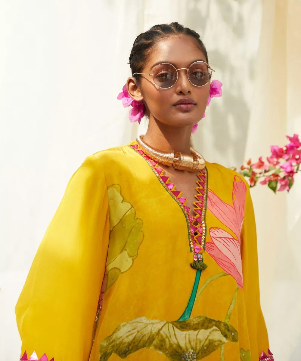 Yellow Sharara set